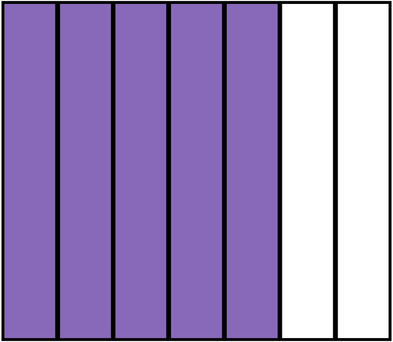 Violet Rectangle Fraction 5:7