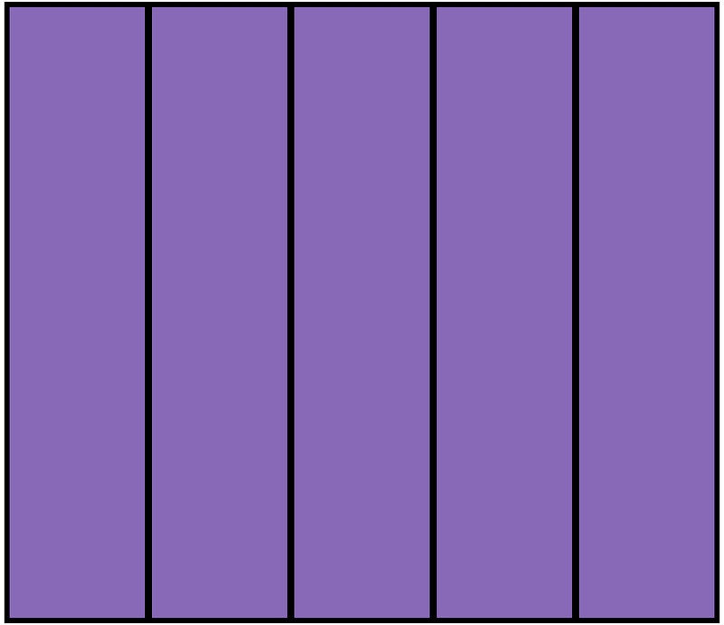Violet Rectangle Fraction 5:5