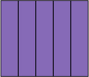 Violet Rectangle Fraction 5:5