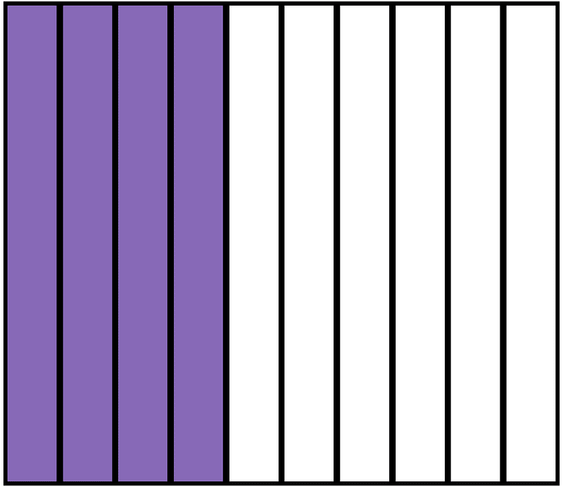 Violet Rectangle Fraction 4:10