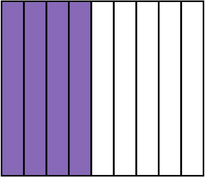 Violet Rectangle Fraction 4:9