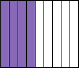 Violet Rectangle Fraction 4:9