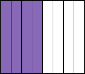 Violet Rectangle Fraction 4:8