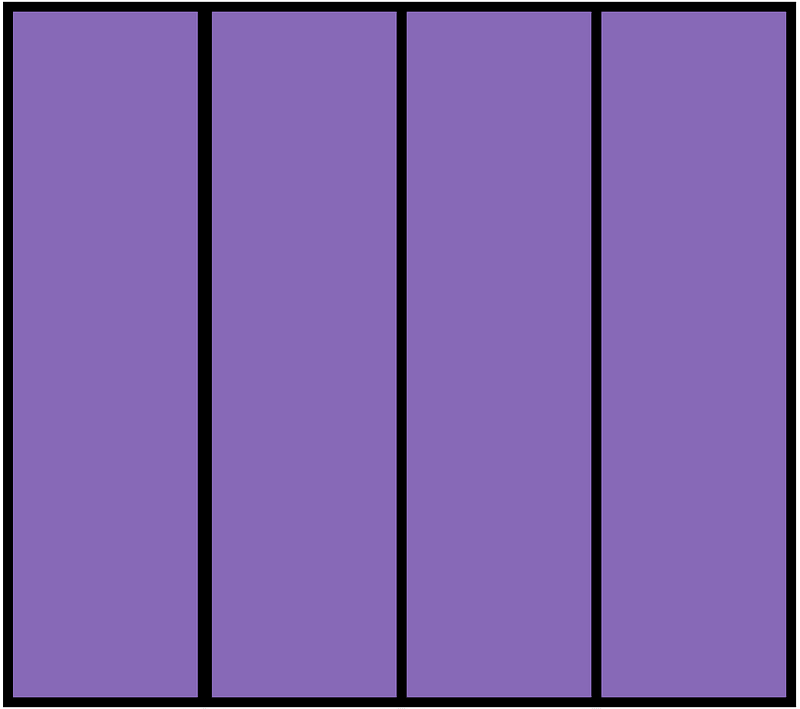 Violet Rectangle Fraction 4:4