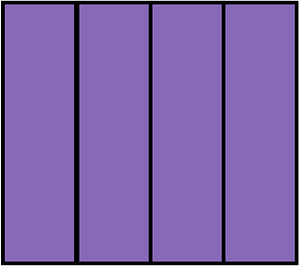 Violet Rectangle Fraction 4:4