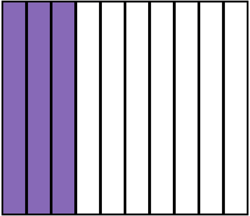 Violet Rectangle Fraction 3:10