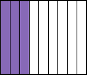 Violet Rectangle Fraction 3:9