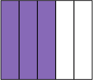 Violet Rectangle Fraction 3:5
