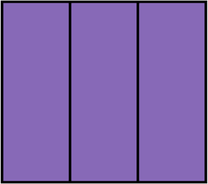 Violet Rectangle Fraction 3:3