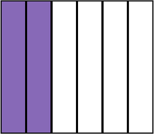 Violet Rectangle Fraction 2:6