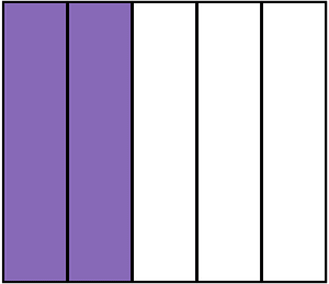 Violet Rectangle Fraction 2:5