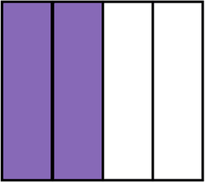 Violet Rectangle Fraction 2:4