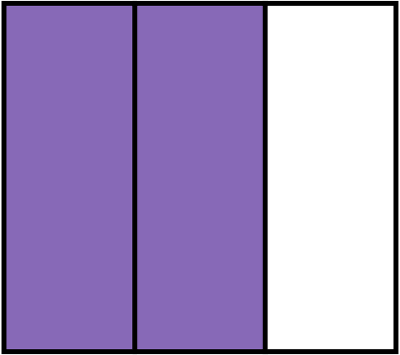 Violet Rectangle Fraction 2:3