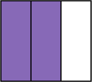 Violet Rectangle Fraction 2:3