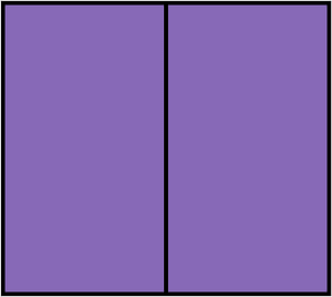 Violet Rectangle Fraction 2:2