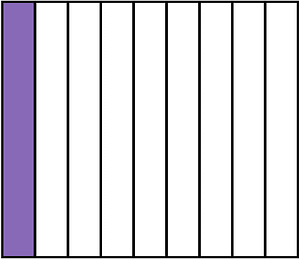 Violet Rectangle Fraction 1:9