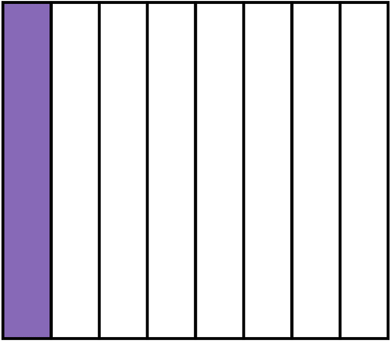Violet Rectangle Fraction 1:8