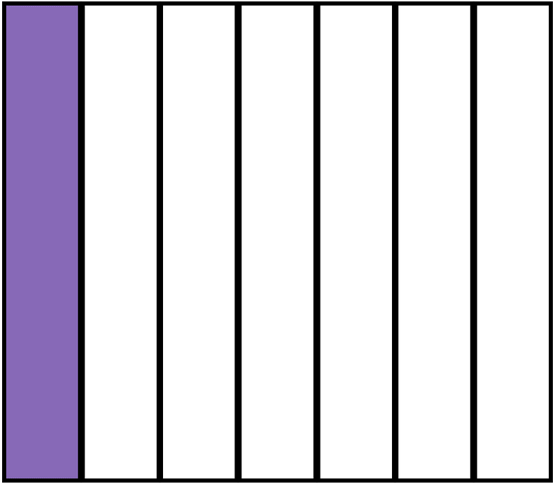Violet Rectangle Fraction 1:7