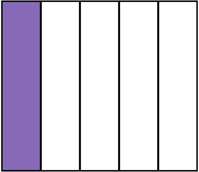 Violet Rectangle Fraction 1:5