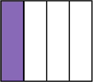 Violet Rectangle Fraction 1:4