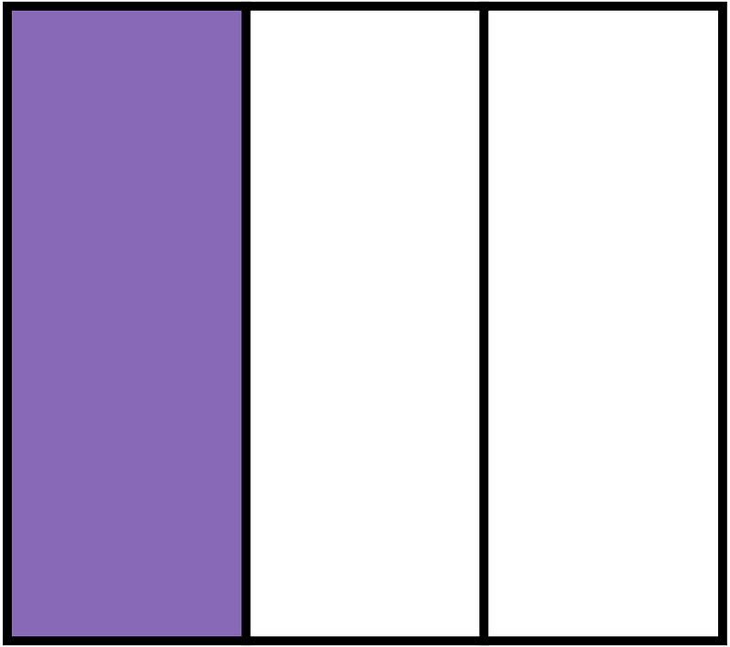 Violet Rectangle Fraction 1:3