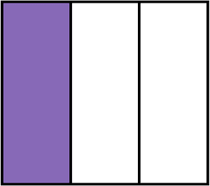 Violet Rectangle Fraction 1:3
