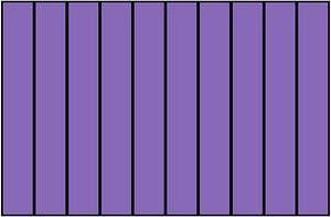 Violet Rectangle Fraction 10:10