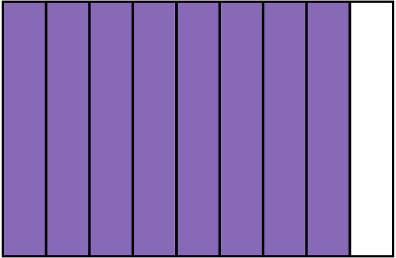 Violet Rectangle Fraction 8:9