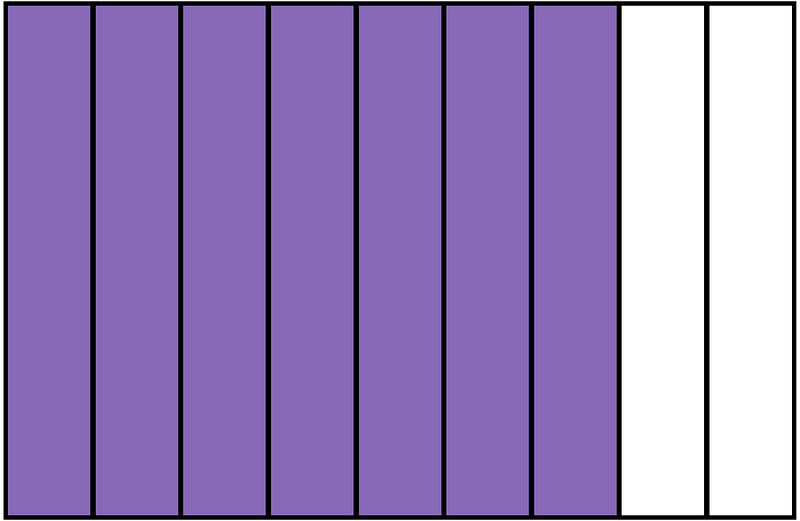 Violet Rectangle Fraction 7:9
