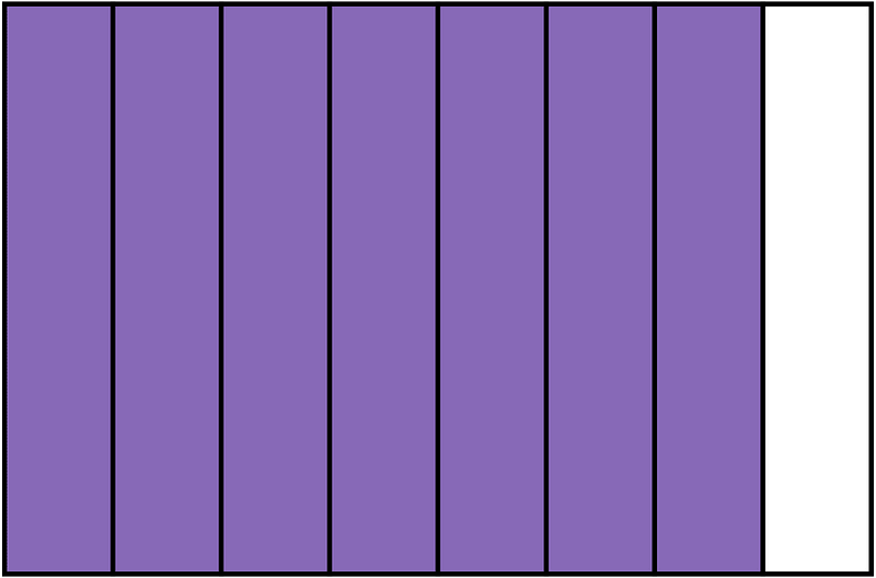 Violet Rectangle Fraction 7:8
