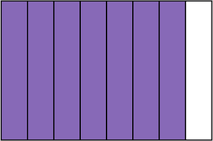 Violet Rectangle Fraction 7:8