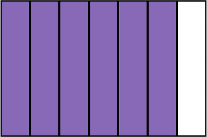 Violet Rectangle Fraction 6:7