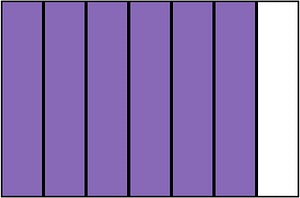 Violet Rectangle Fraction 6:7
