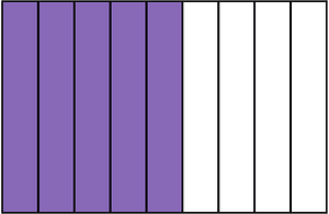 Violet Rectangle Fraction 5:9