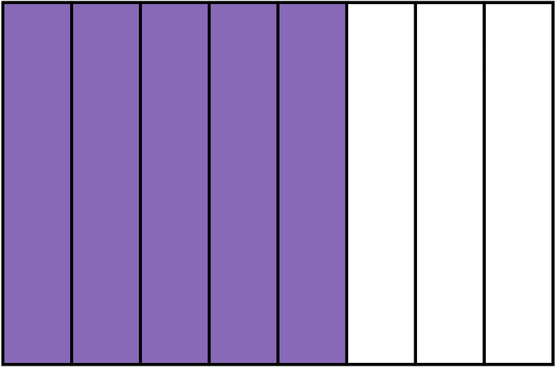Violet Rectangle Fraction 5:8