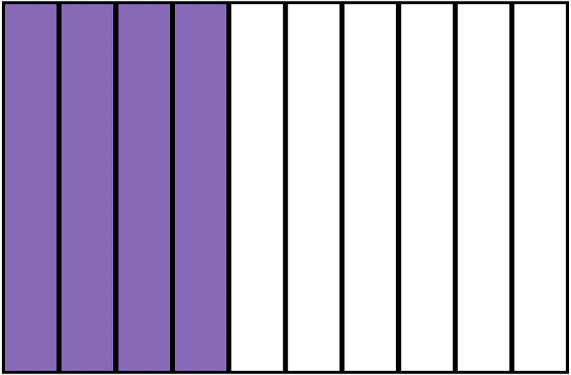 Violet Rectangle Fraction 4:10