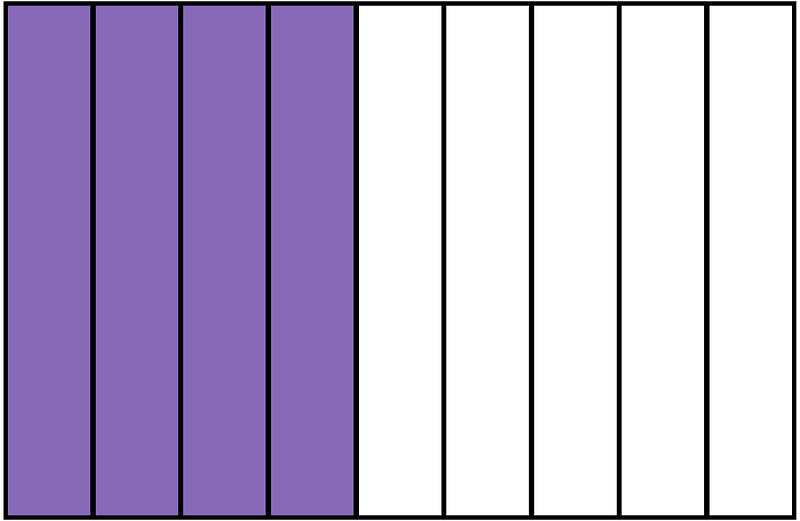 Violet Rectangle Fraction 4:9