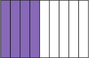 Violet Rectangle Fraction 4:9