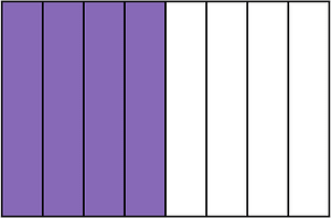 Violet Rectangle Fraction 4:8