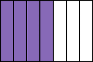 Violet Rectangle Fraction 4:7