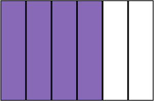 Violet Rectangle Fraction 4:6