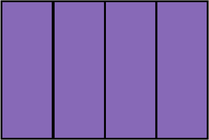 Violet Rectangle Fraction 4:4