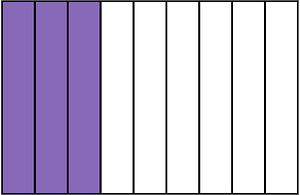 Violet Rectangle Fraction 3:9