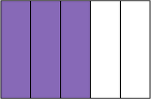 Violet Rectangle Fraction 3:5