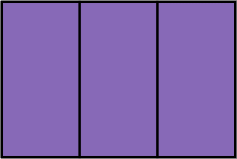 Violet Rectangle Fraction 3:3