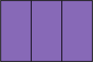 Violet Rectangle Fraction 3:3
