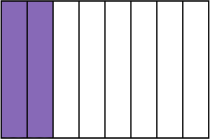 Violet Rectangle Fraction 2:8