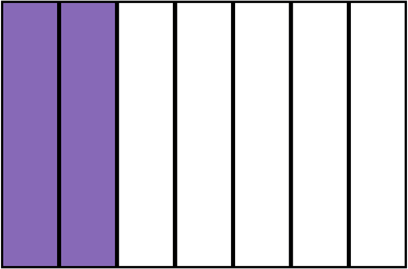 Violet Rectangle Fraction 2:7