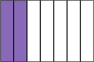 Violet Rectangle Fraction 2:7