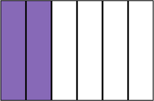 Violet Rectangle Fraction 2:6